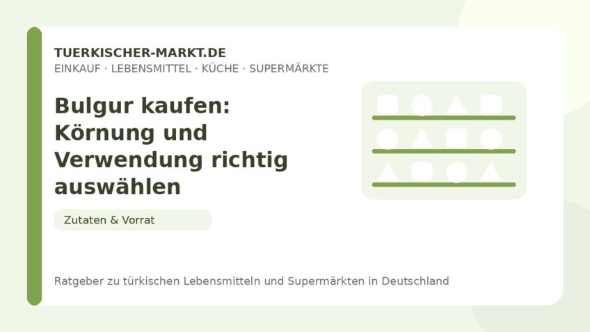 Bulgur kaufen: Körnung und Verwendung richtig auswählen – Beitragsbild auf tuerkischer-markt.de