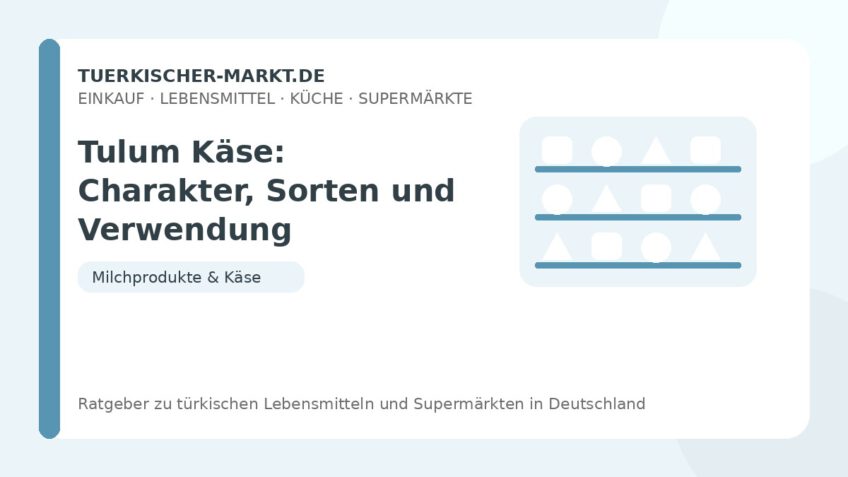 Tulum Käse: Charakter, Sorten und Verwendung – Beitragsbild auf tuerkischer-markt.de