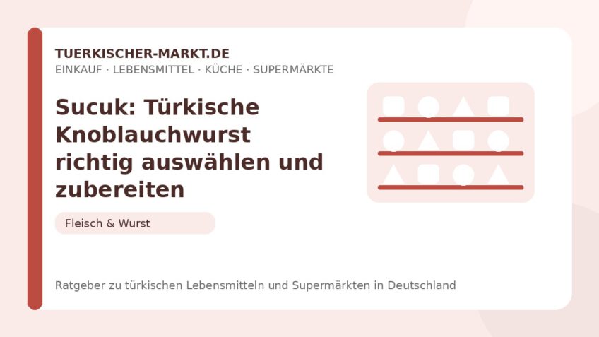 Sucuk: Türkische Knoblauchwurst richtig auswählen und zubereiten – Beitragsbild auf tuerkischer-markt.de
