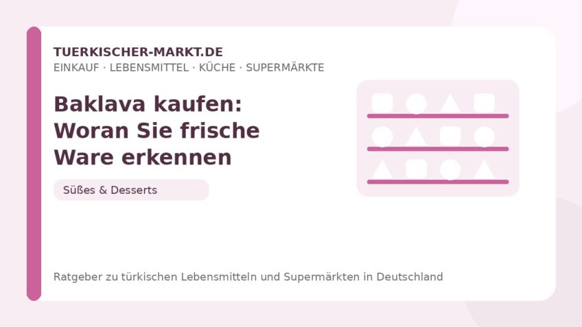 Baklava kaufen: Woran Sie frische Ware erkennen – Beitragsbild auf tuerkischer-markt.de